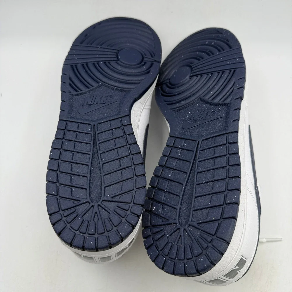Nike Big Nike Low Shoes Mens Size 13 White Midnight Navy Basketball 355152-140
